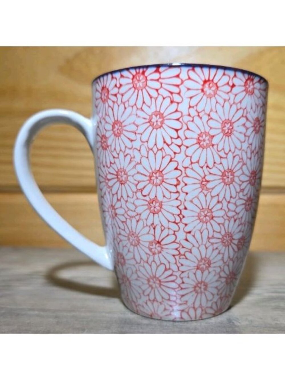 Red And White Coffee Mug Flowers Abbott Collection